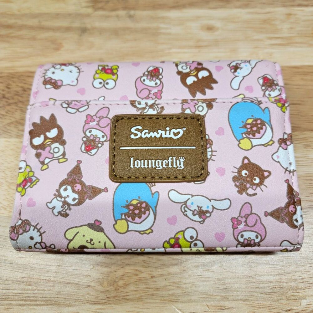 Sanrio x Loungefly Pink Women's Bifold Wallet Hello Kitty & Friends Print